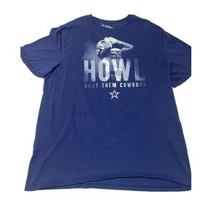 Dallas Cowboys Shirt Mens 2XL Navy Blue Short Sleeve Howl Bout‎ Them Cowboys